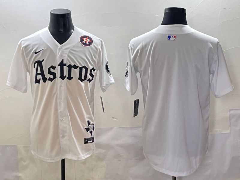 Men 2025 Houston Astros Blank White Five generations Joint Name Nike MLB Jersey style 2